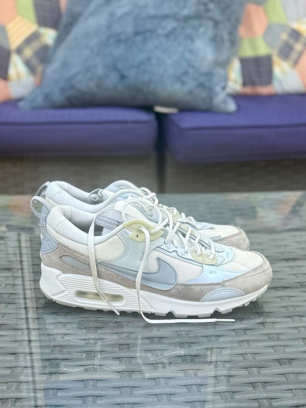 Nike Air Max 90 Futura Size 9.5 White Pure Platinum Sneakers